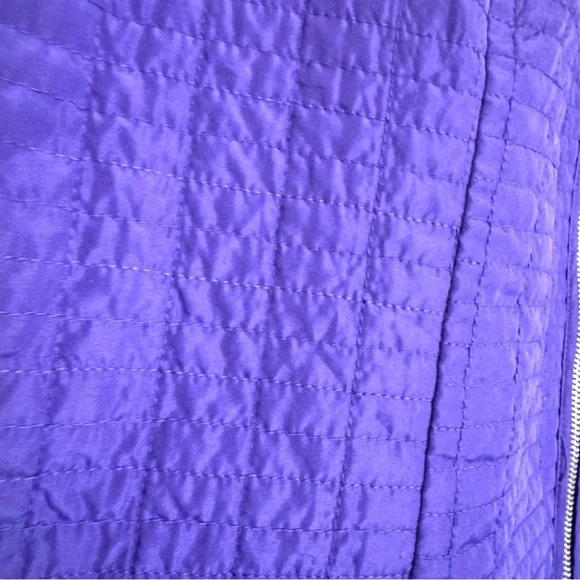 Chicos Quilted Vest Size 3 XL 16 Purple Full Zip w/ Pockets Lightweight LIKE NEW - Picture 10 of 16